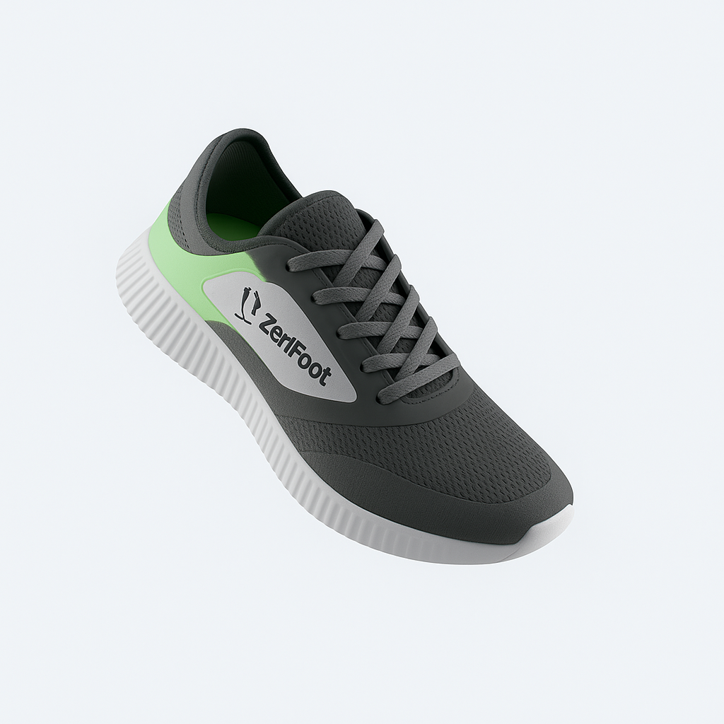 ZenFoot – Neon Pulse Grey Sneakers