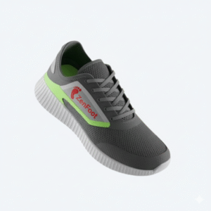 ZenFoot – Neon Pulse Grey Sneakers