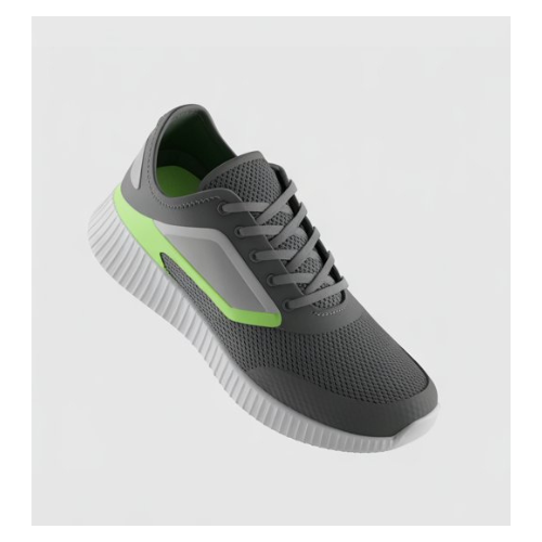 ZenFoot – Neon Pulse Grey Sneakers - Image 4
